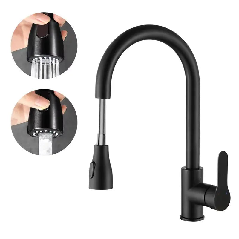 2025New Modern Stainless Steel 360° Rotating Telescopic Faucet Stainles Steel Is More Durable Kitchen Sink Bathroom Basin Faucet