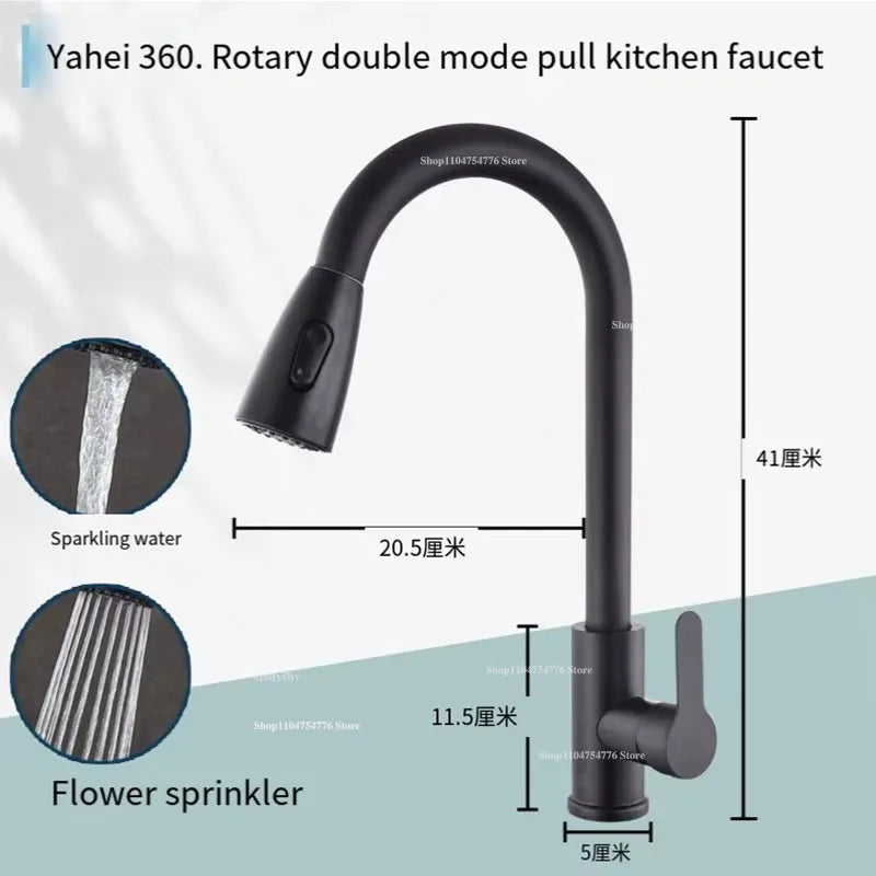 2025New Modern Stainless Steel 360° Rotating Telescopic Faucet Stainles Steel Is More Durable Kitchen Sink Bathroom Basin Faucet